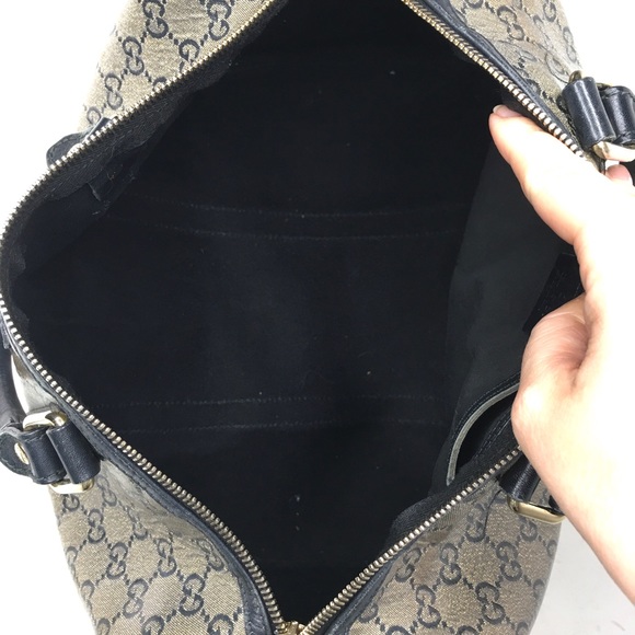 Authentic Gucci silver monogram Boston satchel Bag - Picture 13 of 16